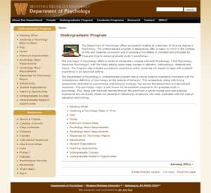 WMU Psychology Website